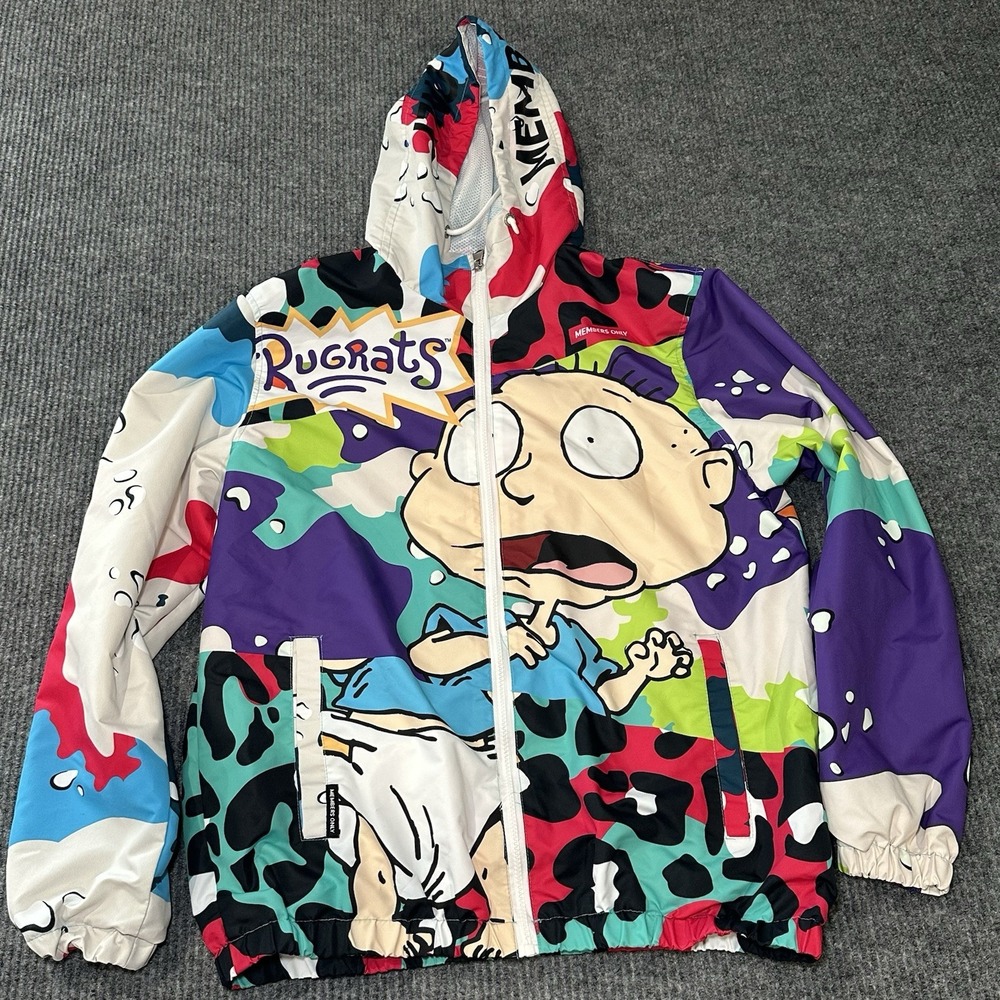 Members Only X Nickelodeon Rugrats Windbreaker Sports Jacket Mens Size‎ Medium